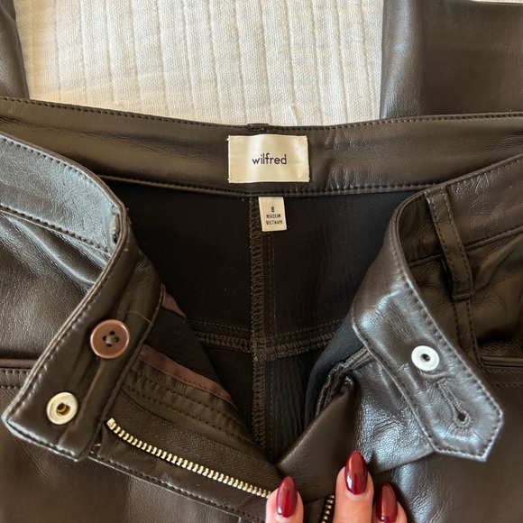 Aritzia Wilfred Leather Pant - Picture 4 of 6
